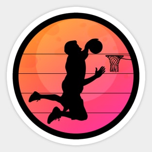 Basketball Slam Dunk Retro Vintage Sticker